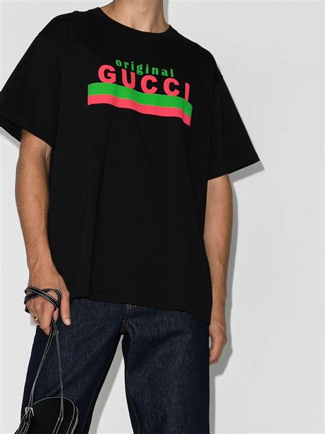 gucci logo t shirt used|Gucci t shirt logo print.